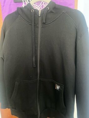 Like New! Ariat Black Hoodie with Orange Stitch Accent